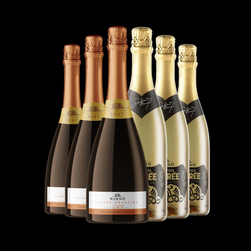 Kit 3x Espumante Cuvée Prestige e 3x Espumante Desirée Blanc de Noir Brut