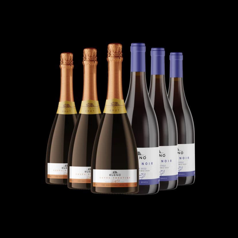 Kit 3x Espumante Cuvée Prestige e Bueno Pinot Noir Reserva 2023
