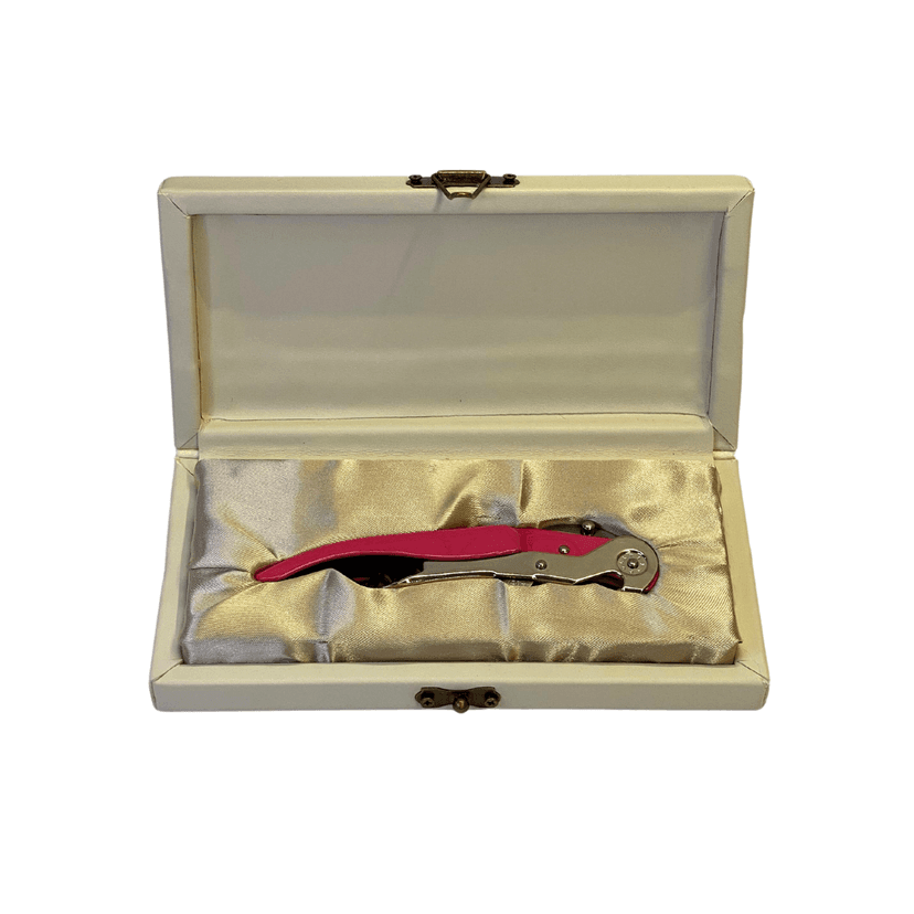 Saca Rolhas Pulltex ClickCut - Rosa - com Caixa Exclusiva Luxo